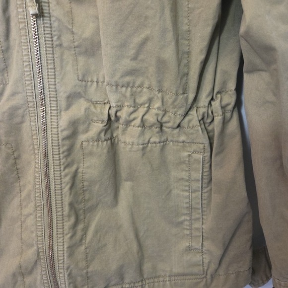 JCREW Womens Small Olive Green Full Zip Cinch Waist Utility Jacket G1506 TT1 - Picture 8 of 13
